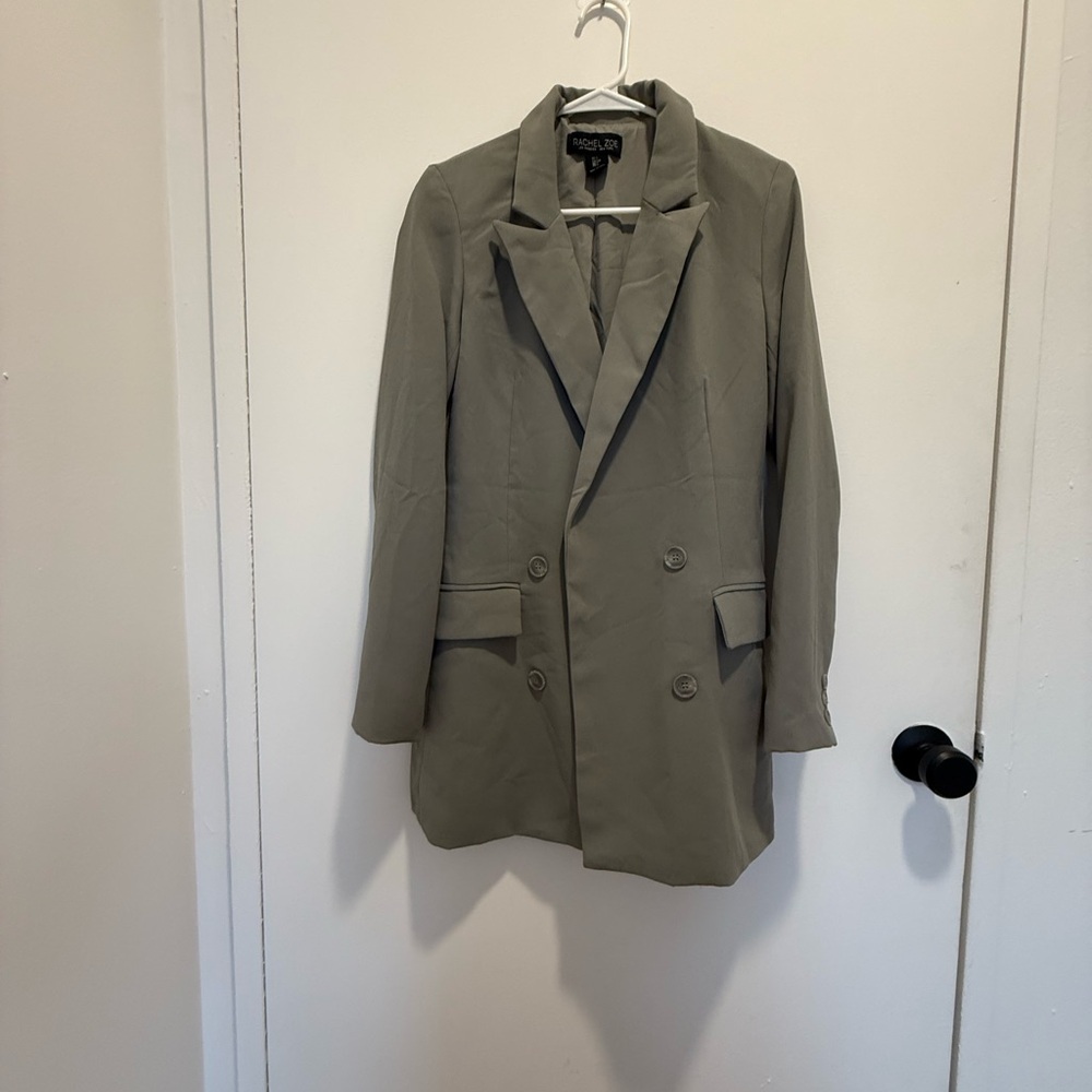 Rachel Zoe Women's Double-Breasted Olive Blazer